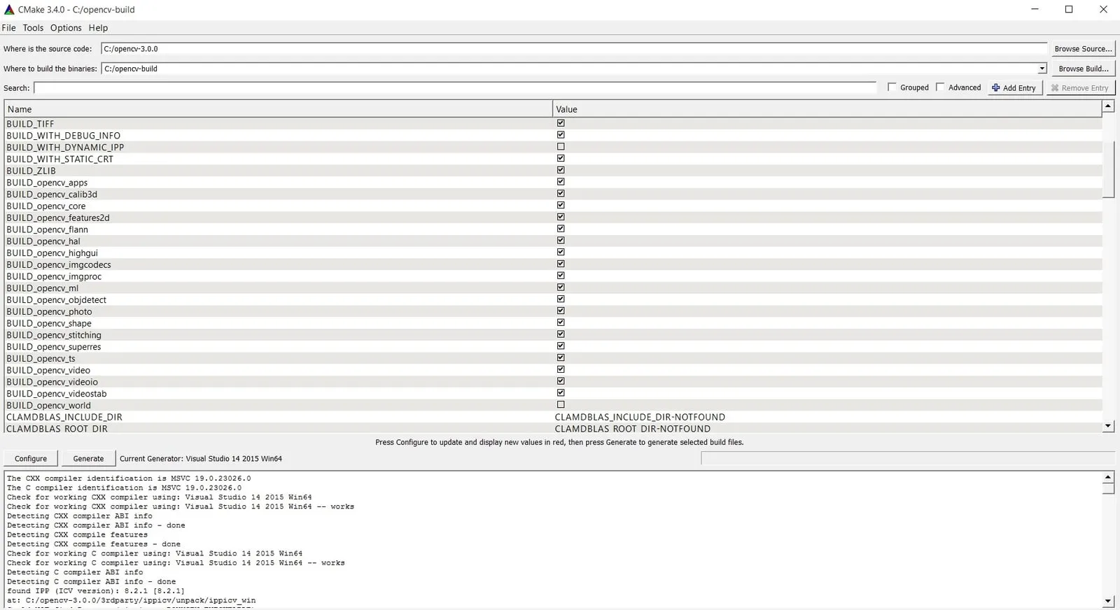 cmake opencv