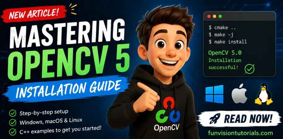 Mastering opencv 5 installation