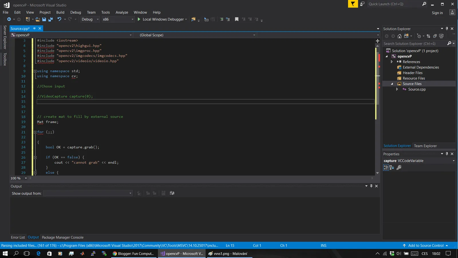 opencv nuget visual studio 2017