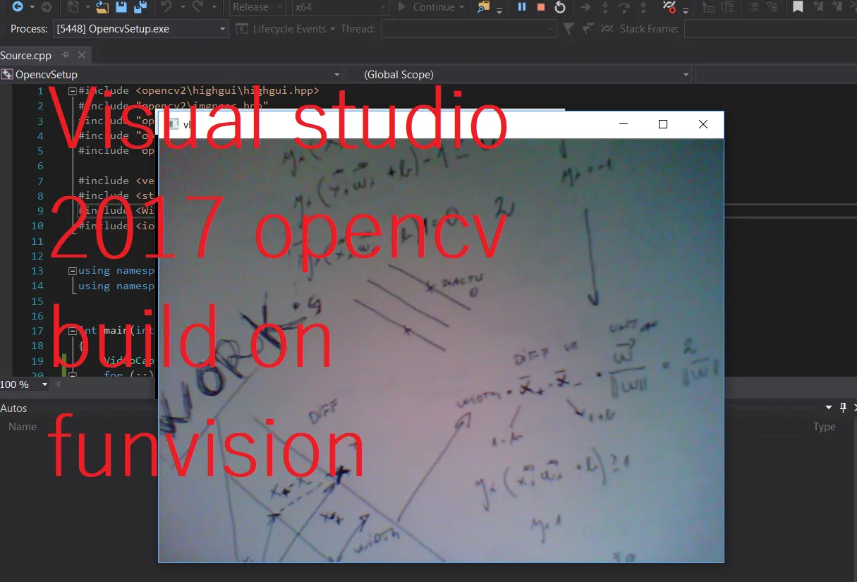 Opencv Visual Studio 2017 build
