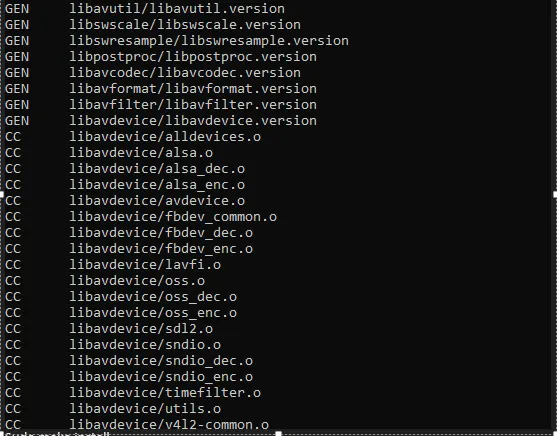 FFmpeg compilation from source