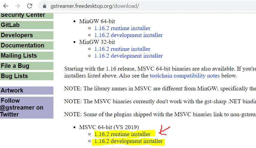 Gstreamer installer opencv