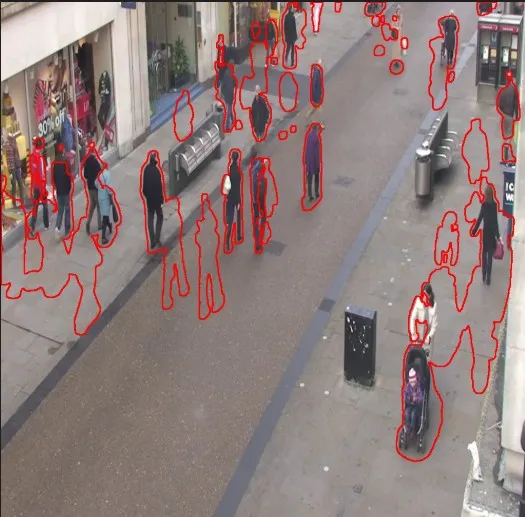 Contour over binary image