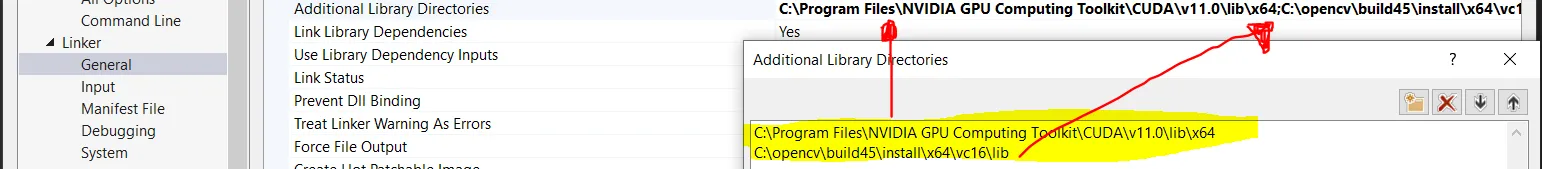 Opencv cuda configuration visual studio