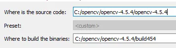 Build opencv by CMake