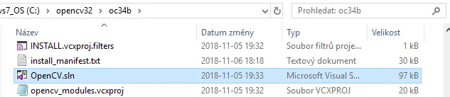 Build opencv library in visual studio