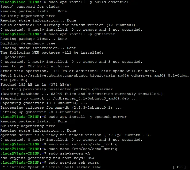 Visual studio linux development