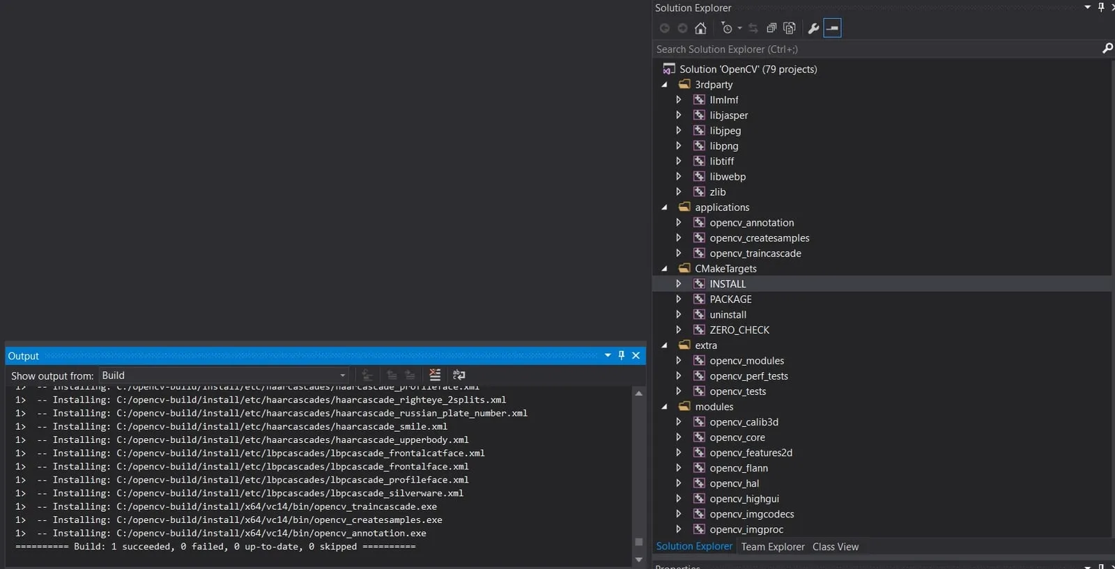 Install opencv Visual Studio 2015