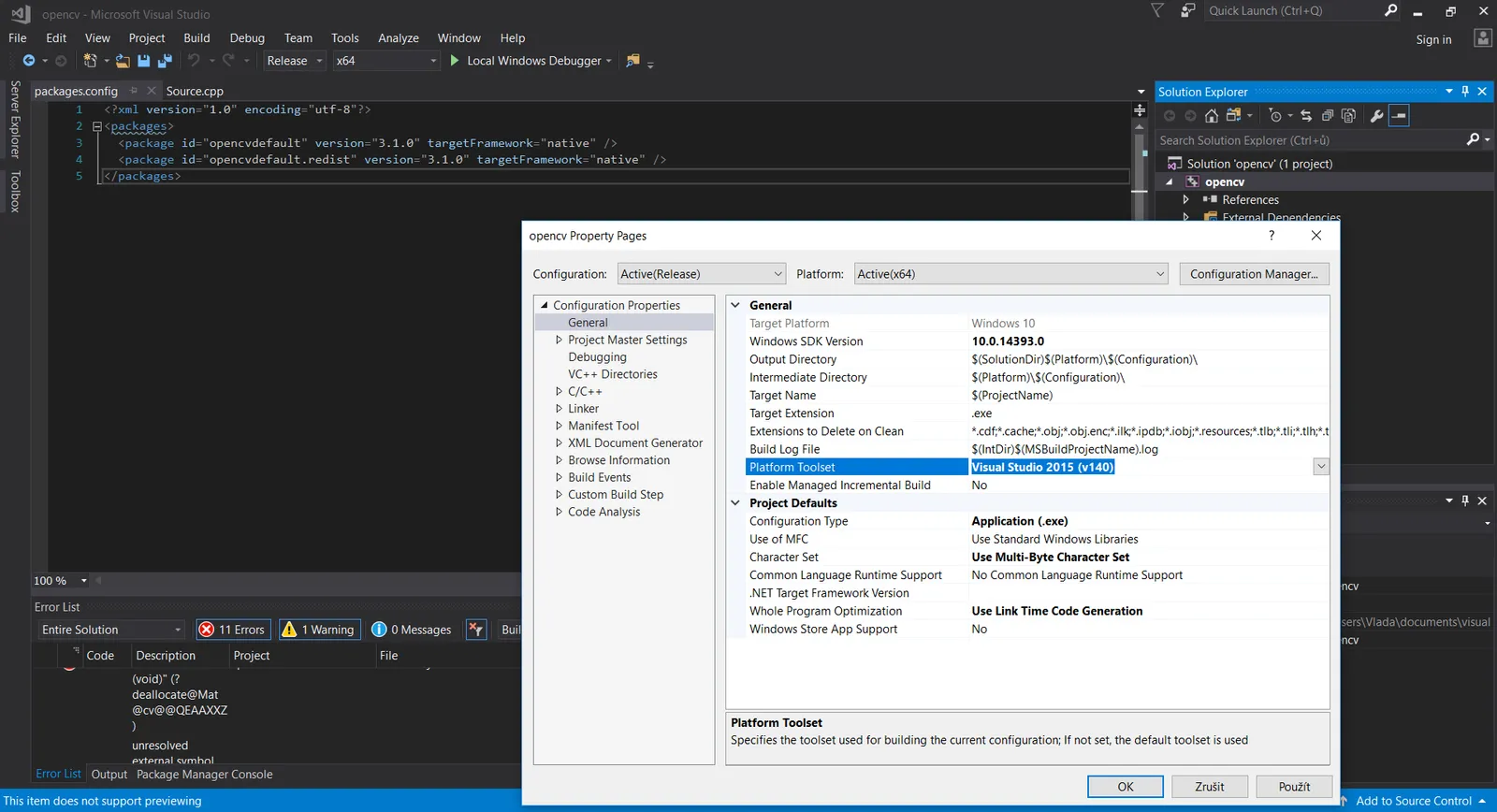 opencv visual studio 2017
